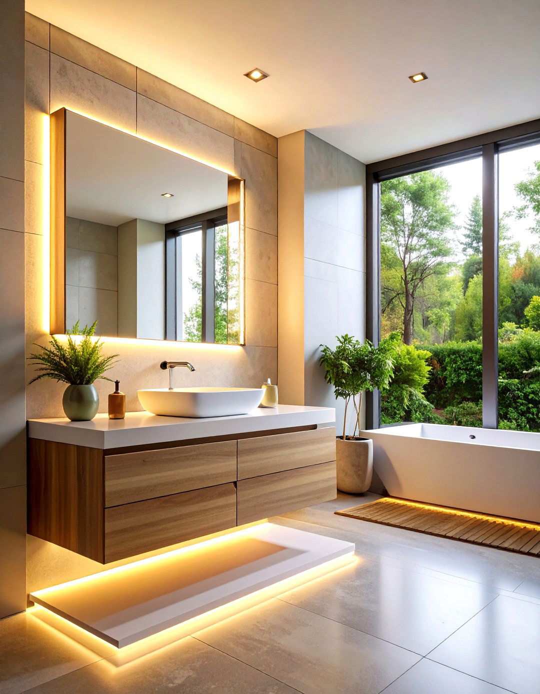 Motion Sensor Night Light Bathroom Lighting - 20 Bathroom Lighting Ideas