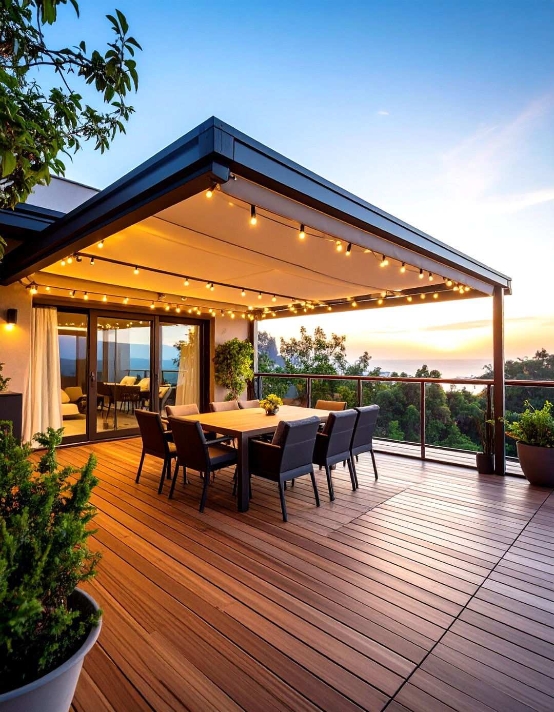 Motorized Retractable Roofs for Premium Balcony Shade - 20 Balcony Shade Ideas