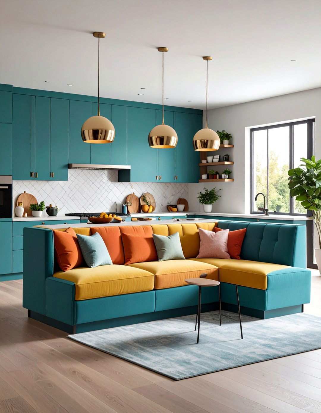 Multi Height Banquette Seating for Varied Comfort - 20 Banquette Seating Ideas