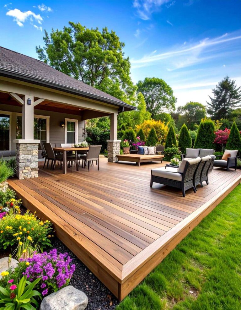 Multi Level Composite Deck Design - 20 Backyard Deck Ideas