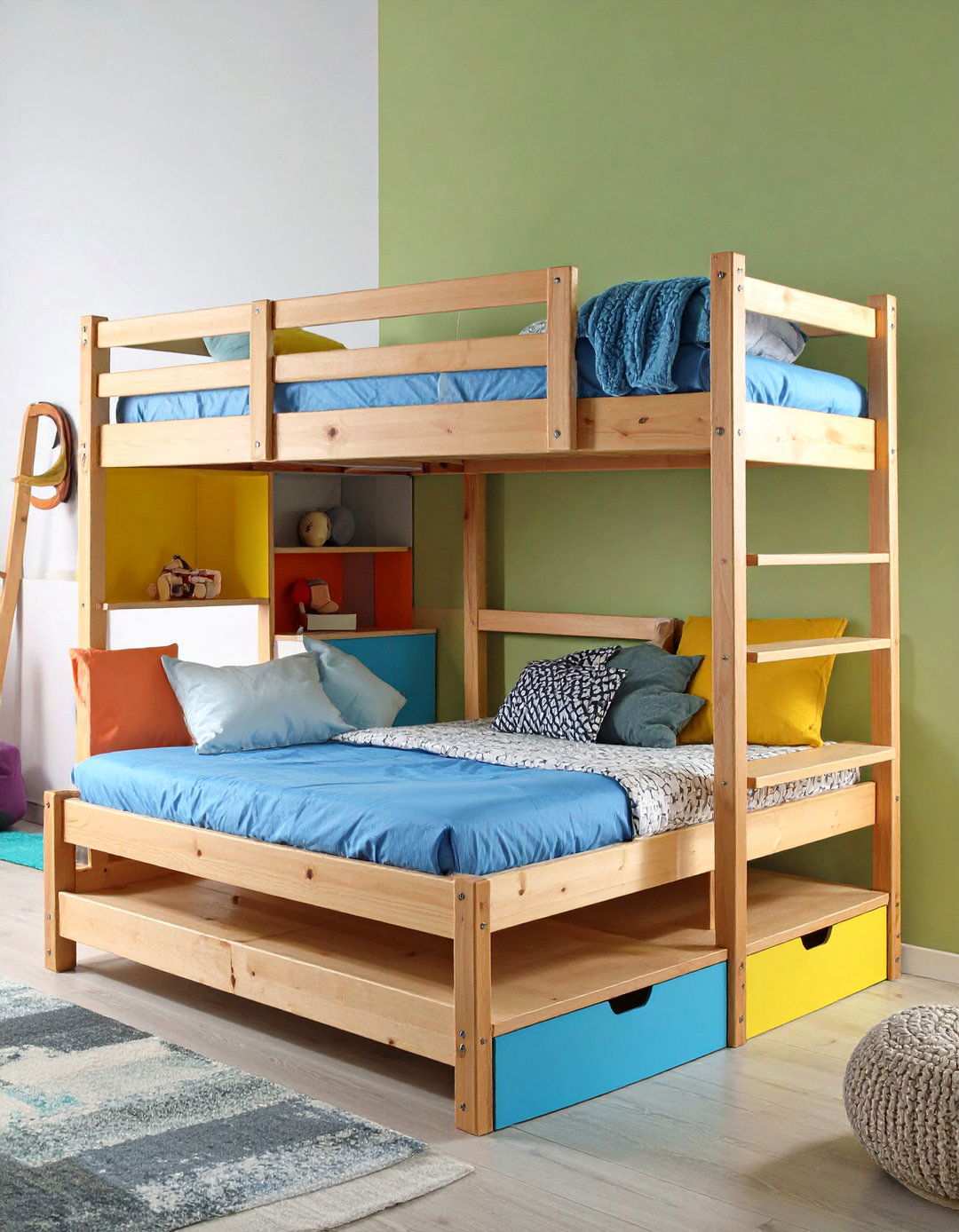 Multi Level Platform Bed Designs - 20 2 Beds in One Small Room Ideas