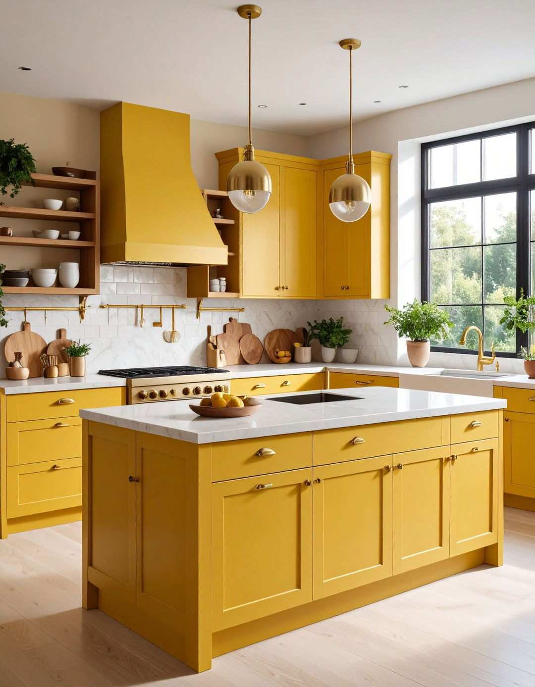 Mustard Yellow Kitchen Cabinets for Retro Charm - 20 1970s-inspired Design Ideas