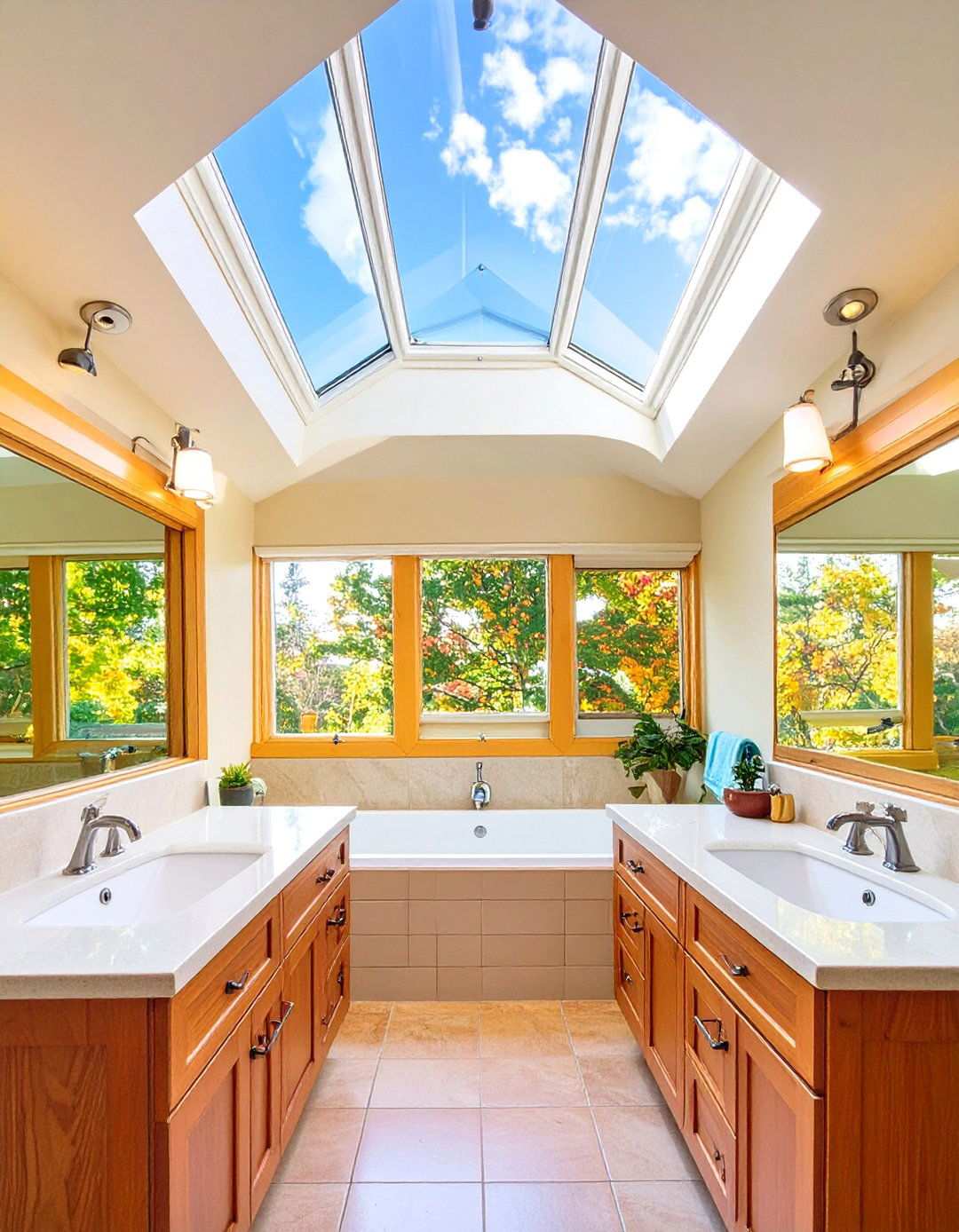Natural Light Skylight or Sun Tunnel Bathroom Ceiling - 20 Bathroom Ceiling Ideas