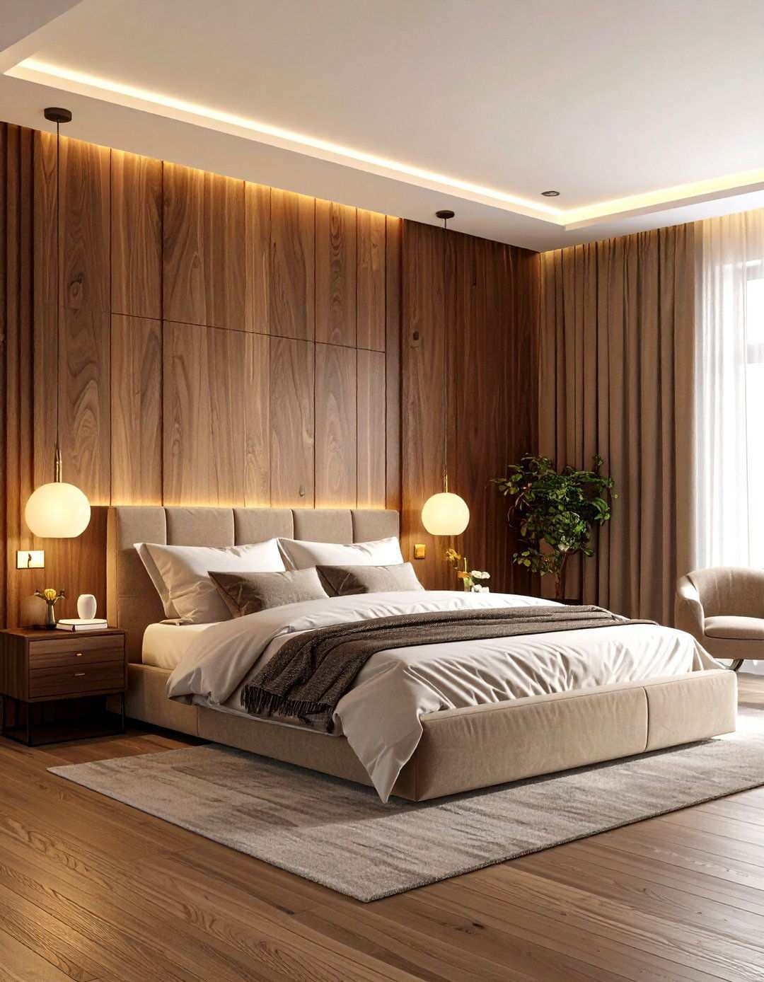 Natural Wood Paneling Bedroom Walls - 20 70s Bedroom Decor Ideas
