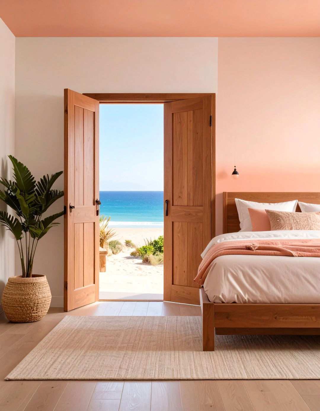 Ombre Gradient Across the Bedroom Door - 20 Bedroom Door Decorating Ideas