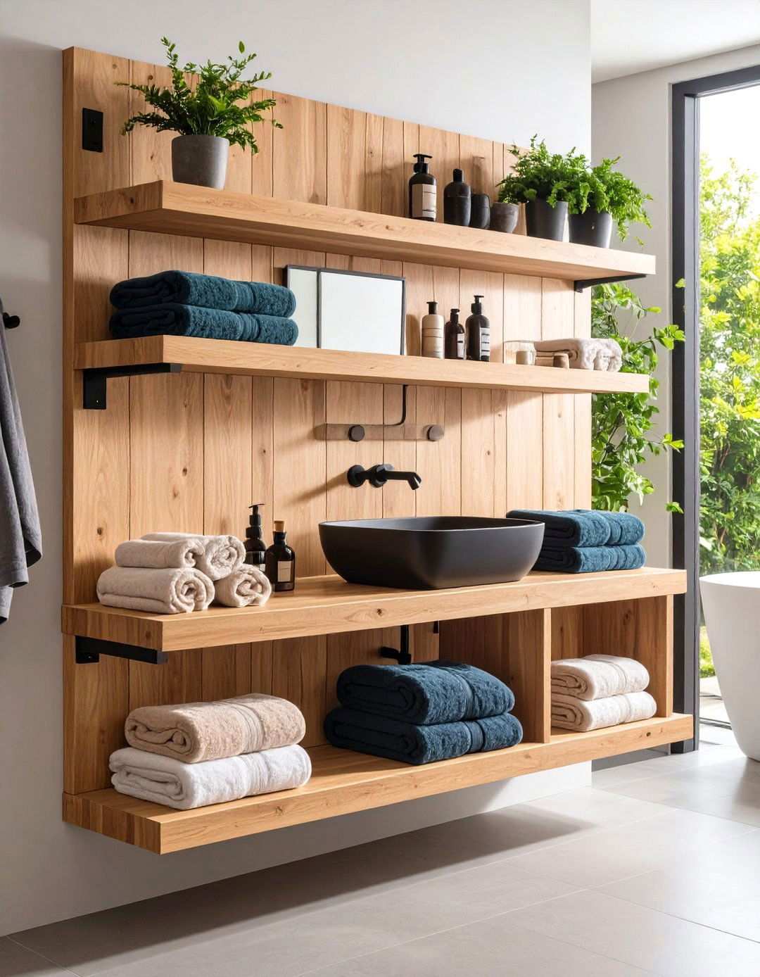 Open Shelving Displays Everyday Beauty - 20 Bathroom Furniture Ideas