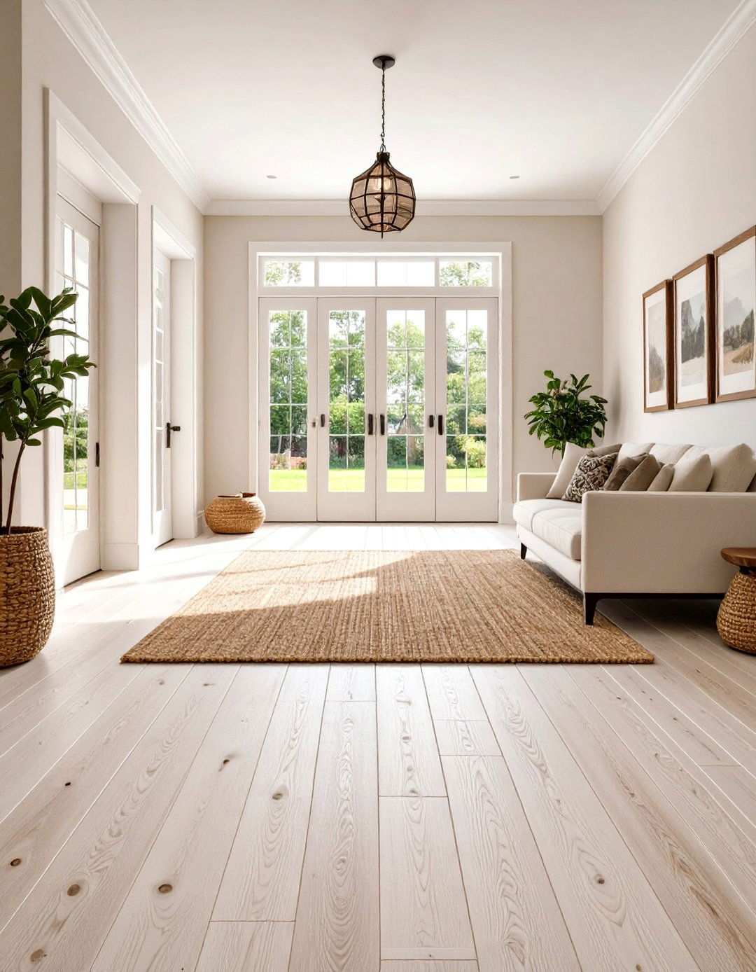 Opt for Light Hardwood Floors to Echo Sun Bleached Boardwalks - 20 Beach House Living Room Ideas