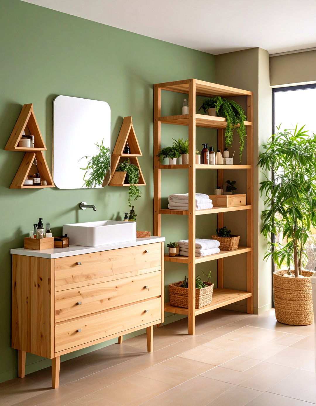 Optimize Apartment Bathroom Space with Corner Storage Solutions - 20 Apartment Bathroom Ideas