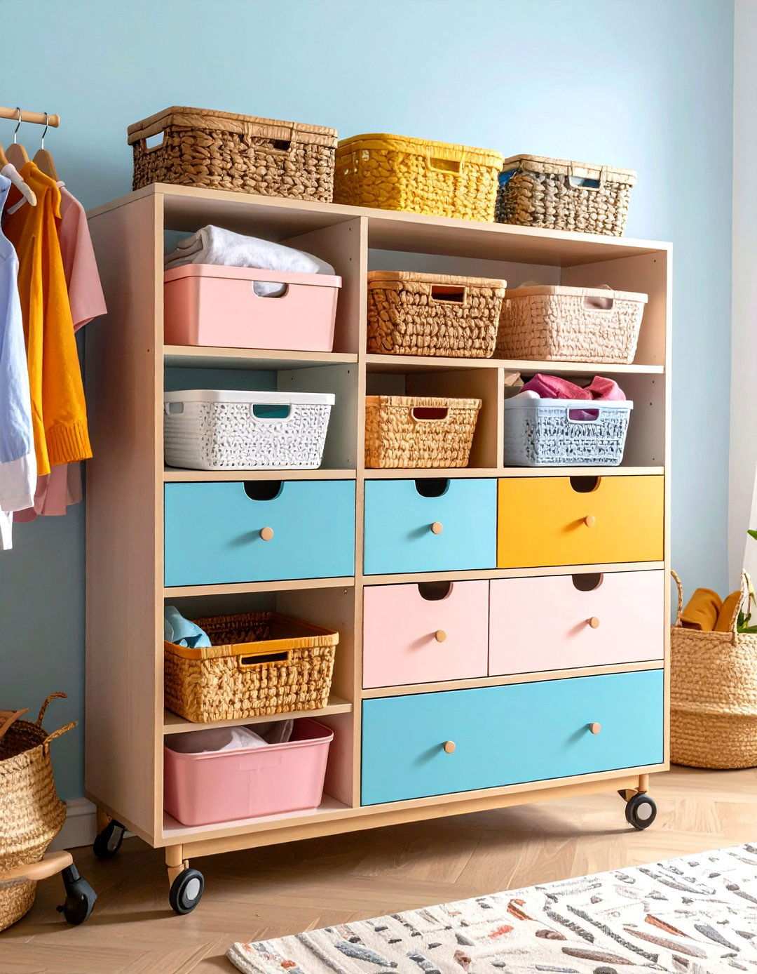 Organized Storage Haven Baby Girl Nursery - 20 Baby Girl Nursery Ideas