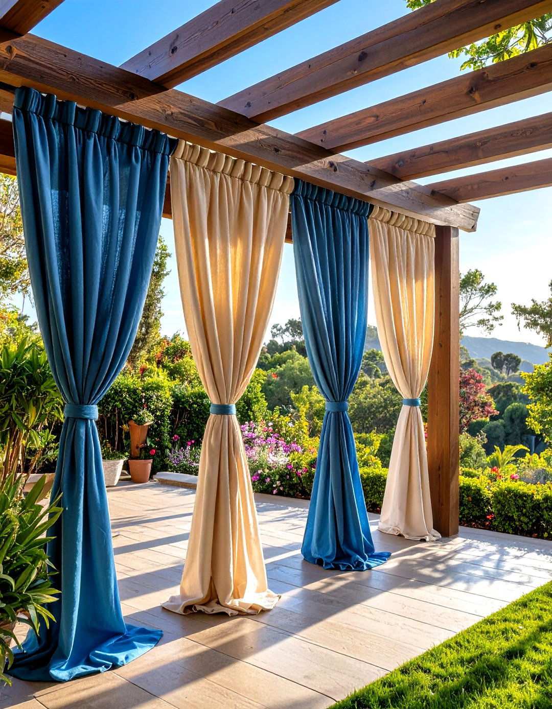 Outdoor Curtains for Flexible Backyard Privacy - 20 Backyard Privacy Ideas