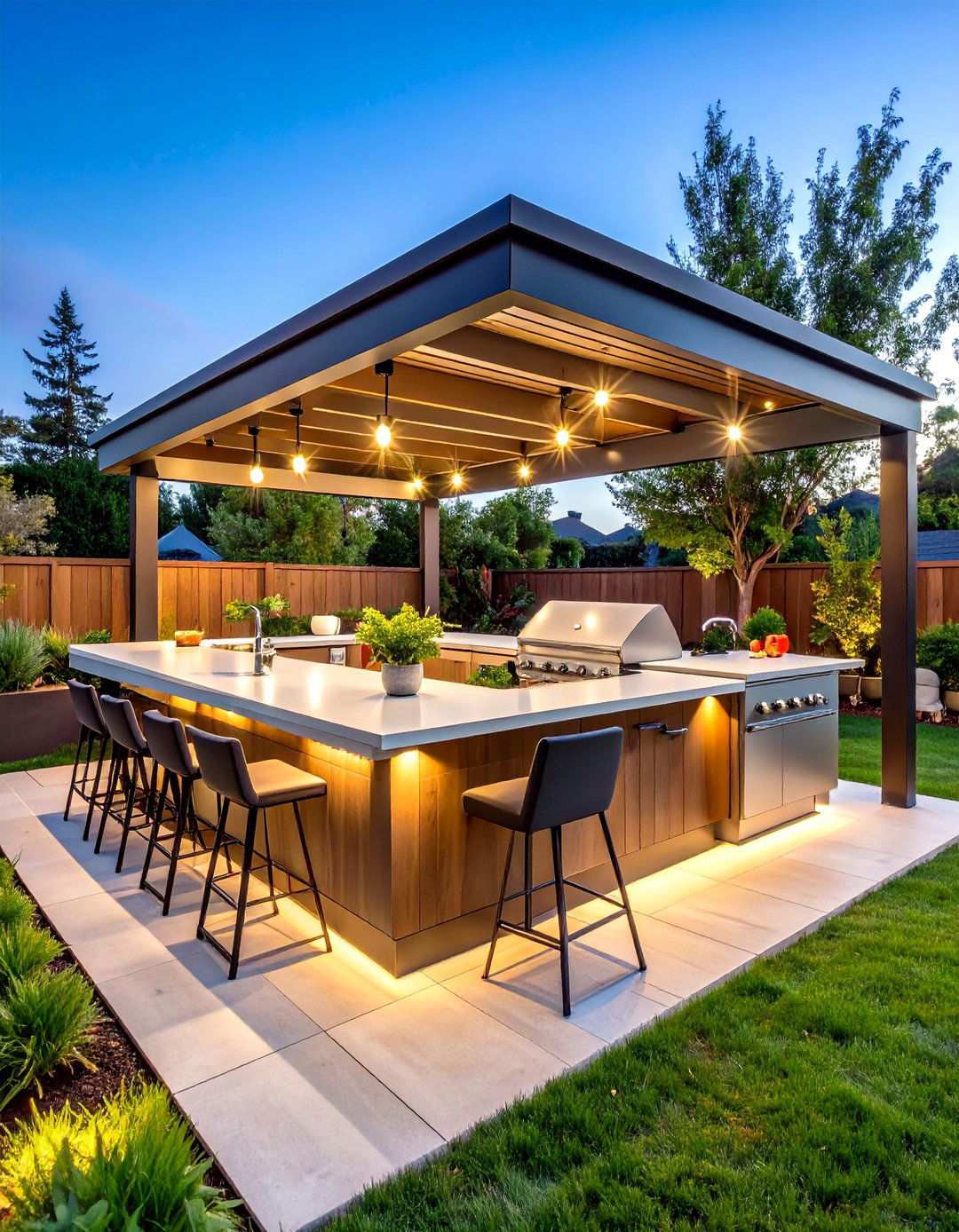 Outdoor Kitchen and Grilling Station - 20 Backyard Entertainment Ideas