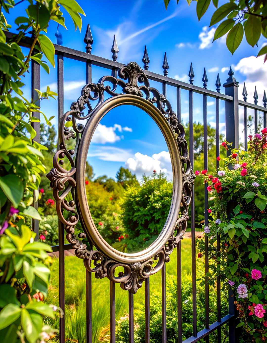 Outdoor Mirrors for Backyard Illusion - 20 Backyard Decor Ideas