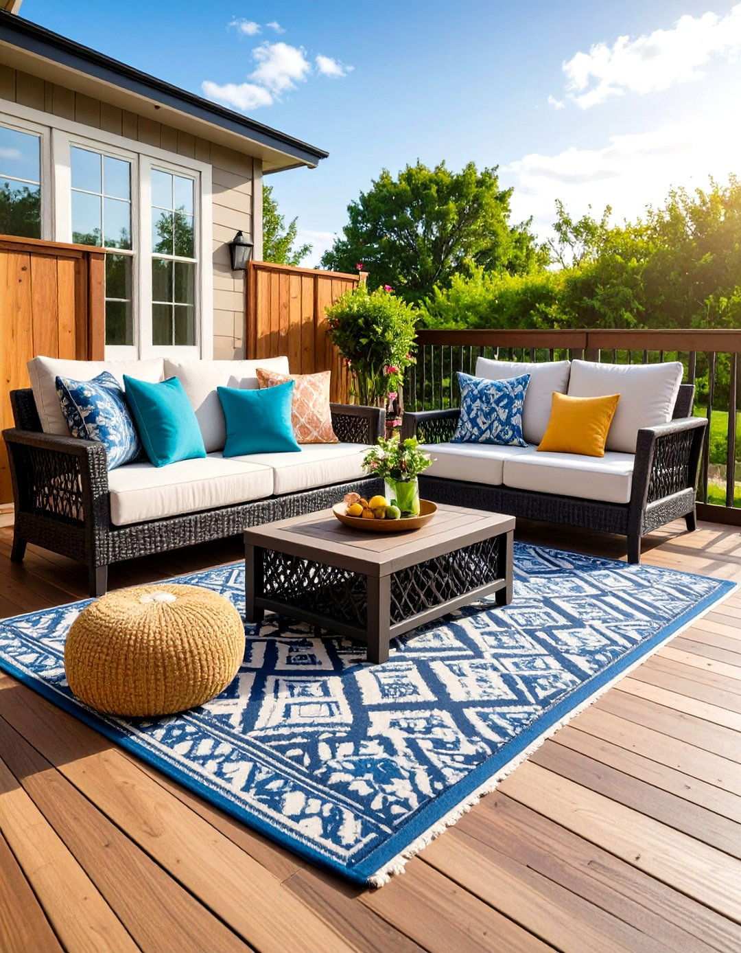 Outdoor Rug Deck Definition - 20 Backyard Deck Ideas on a Budget