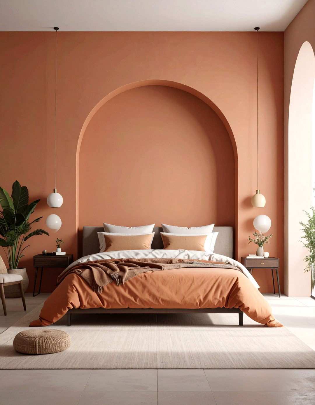 Painted Arch Headboard Bedroom Wall Painting - 20 Bedroom Wall Painting Ideas