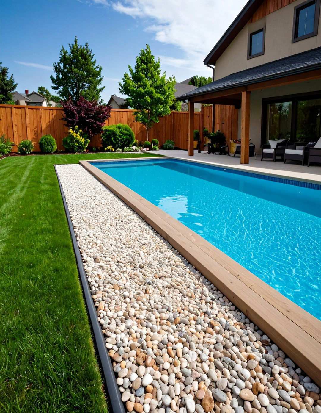 Pea Gravel Pool Surround - 20 Backyard Pool Ideas on a Budget