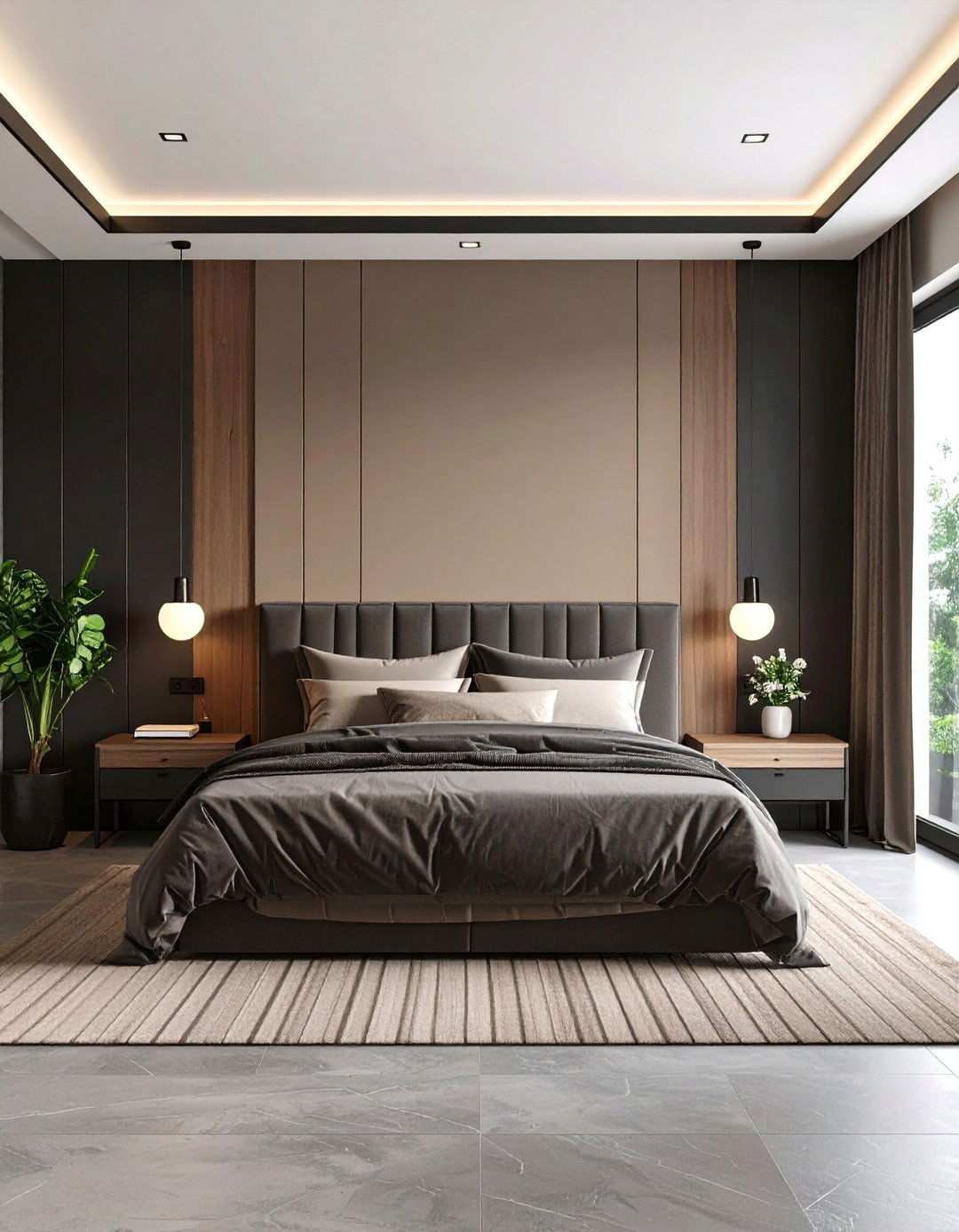 Peach and Cocoa Brown Bedroom Painting Comfort - 20 Bedroom Painting Ideas With Two Colors