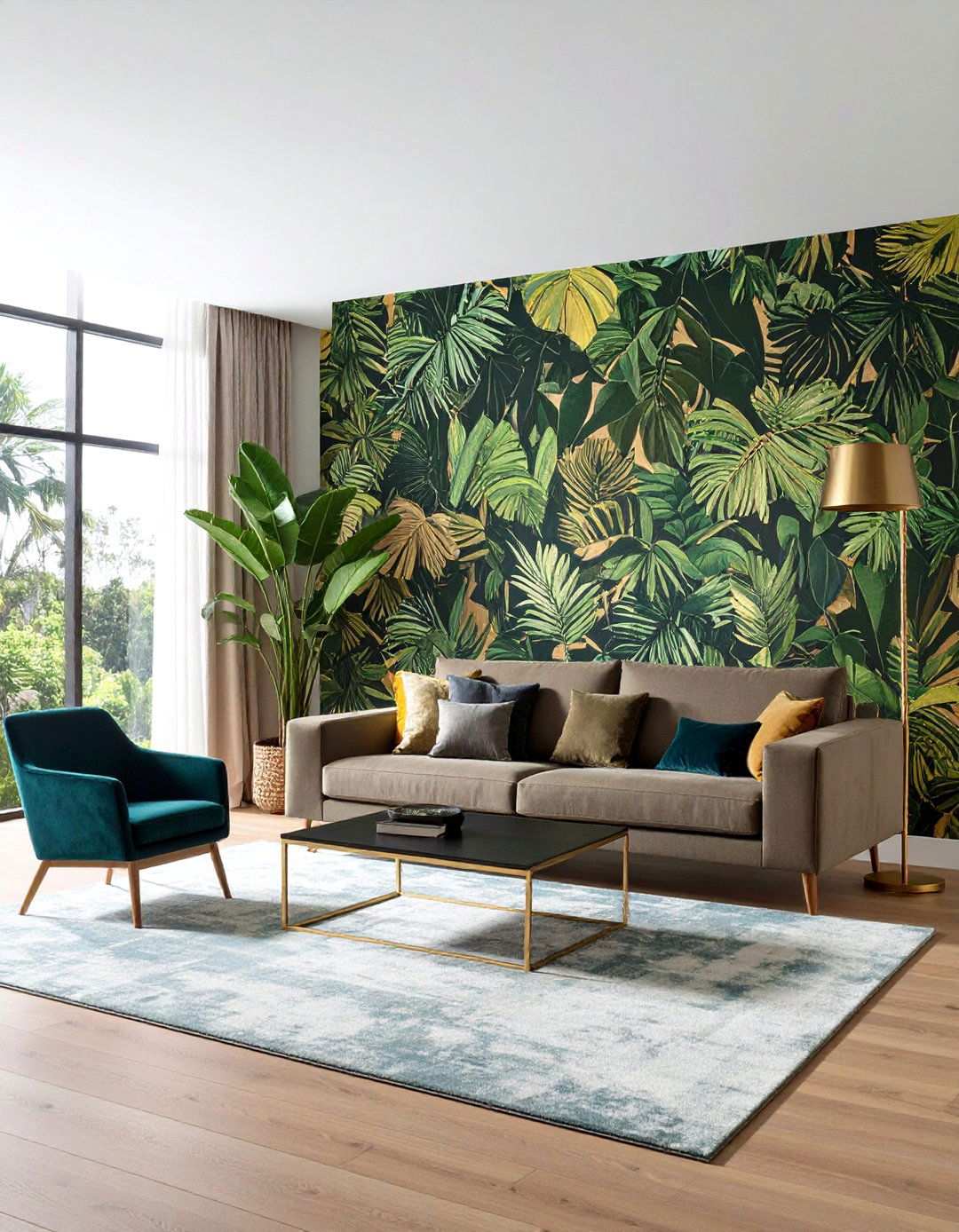 Peel and Stick Wallpaper Basement Accent Wall for Renter Friendly Drama - 20 Basement Accent Wall Ideas