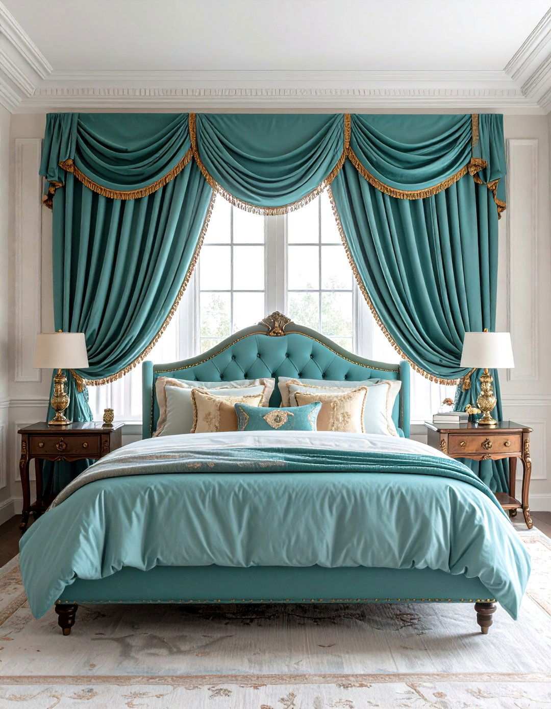 Pelmet Framed Curtain Elegance - 20 Bedroom Curtain Ideas