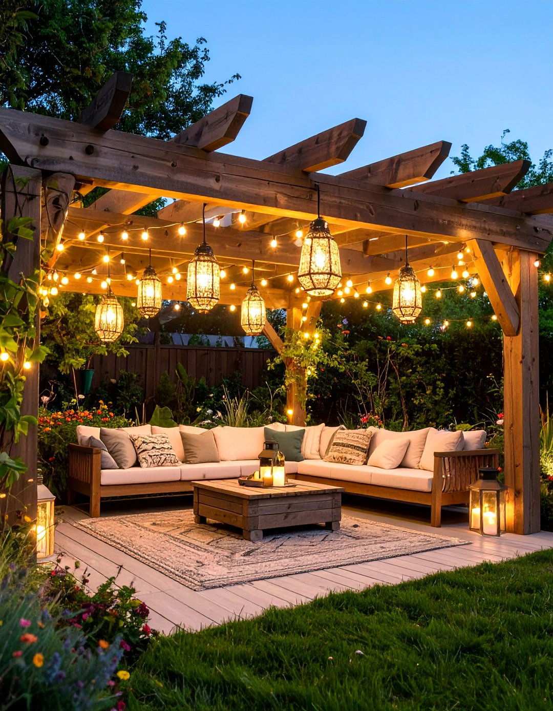 Pergola and Gazebo Backyard Lighting Integration - 20 Backyard Lighting Ideas
