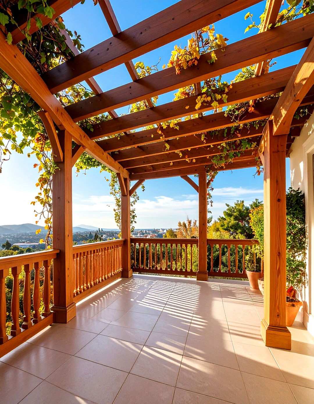 Pergola Structures for Permanent Balcony Shade - 20 Balcony Shade Ideas