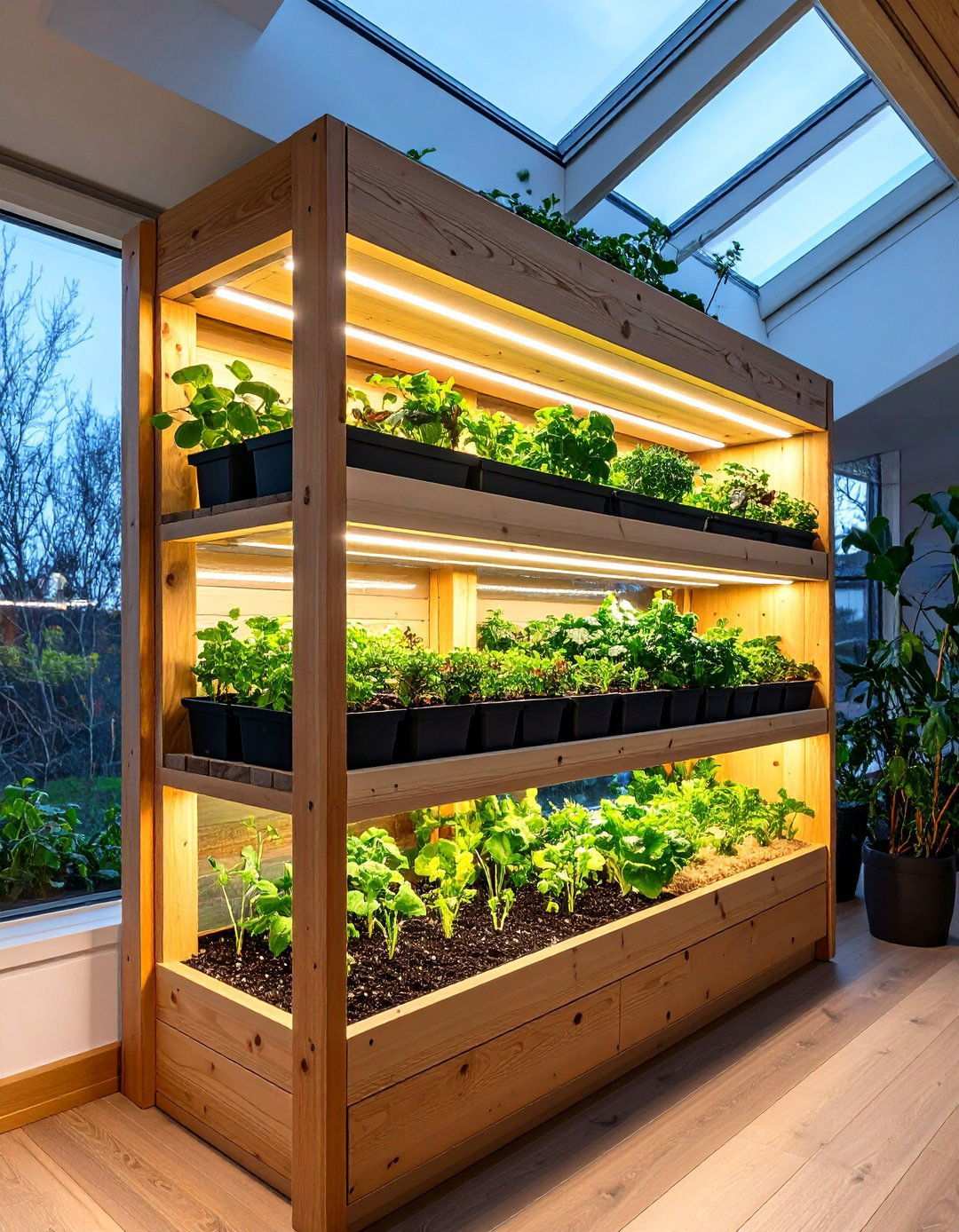 Plant Friendly Bathroom Shelf With Grow Light - 20 Bathroom Shelf Ideas