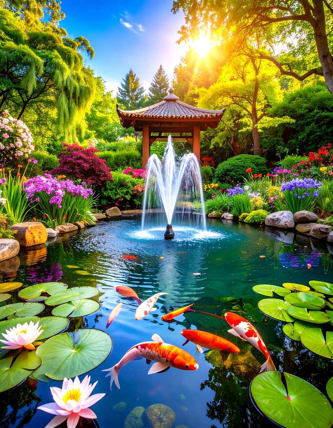 Pond Backyard Fountains for Natural Ecosystems - 20 Backyard Fountain Ideas