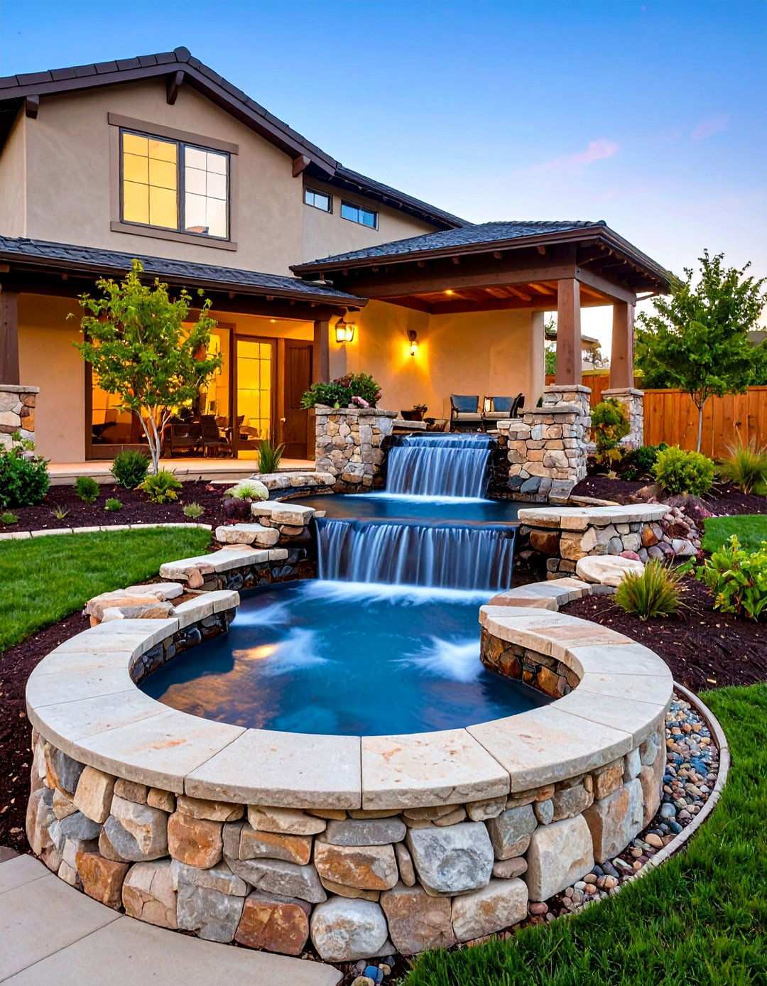 Pondless Waterfall System - 20 Backyard Waterfall Ideas