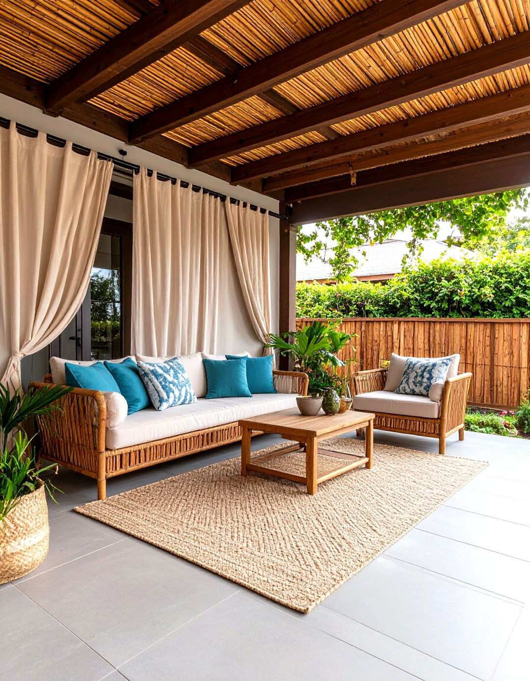 Privacy Enhanced Back Porch - 20 Back Porch Ideas
