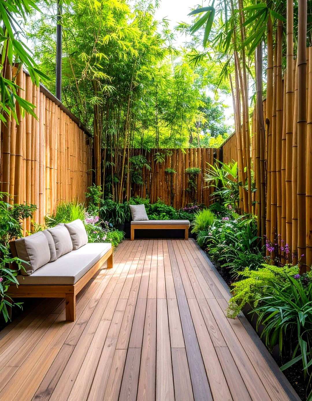 Privacy Screen Deck with Living Walls - 20 Backyard Deck Ideas