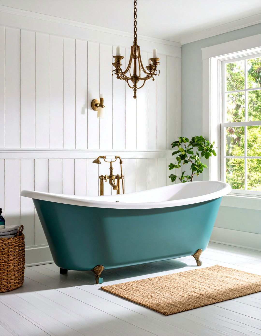 PVC Shiplap Bathtub Surround Coastal Charm - 20 Bathtub Surround Ideas