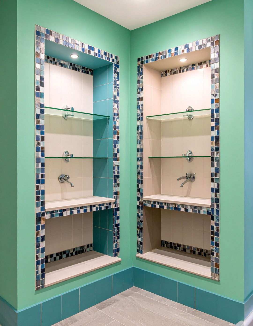 Recessed Niche Bathroom Organization in the Shower - 20 Bathroom Organization Ideas