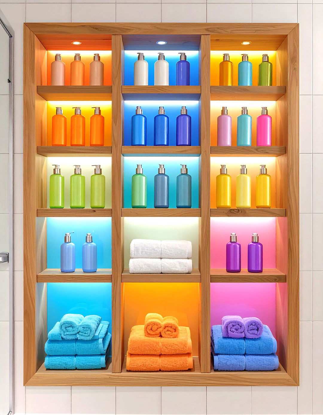 Recessed Niches Provide Built In Bathroom Storage - 20 Bathroom Storage Ideas