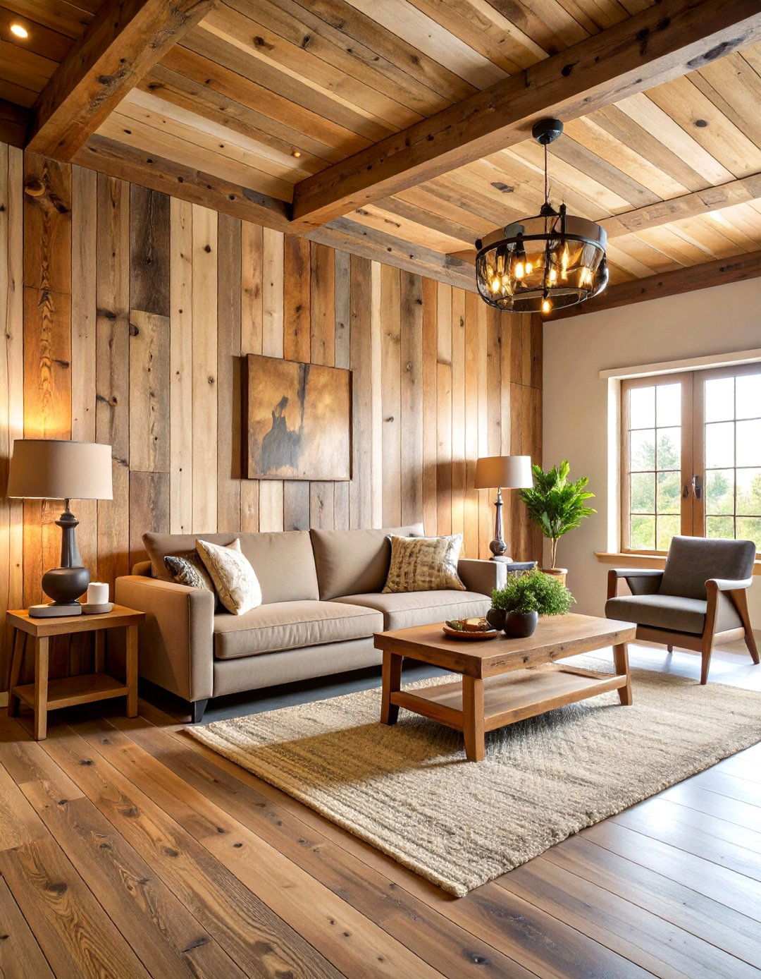 Reclaimed Wood Basement Wall Paneling - 20 Basement Wall Ideas