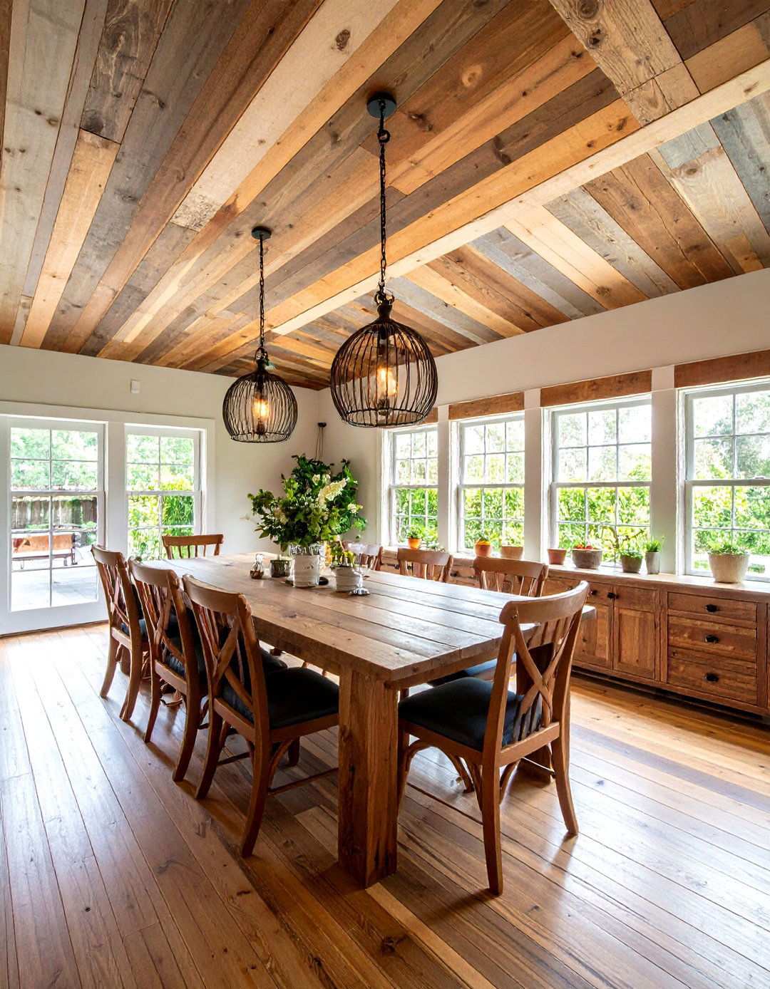 Reclaimed Wood Beadboard Ceiling for Rustic Storytelling - 20 Beadboard Ceiling Design Ideas