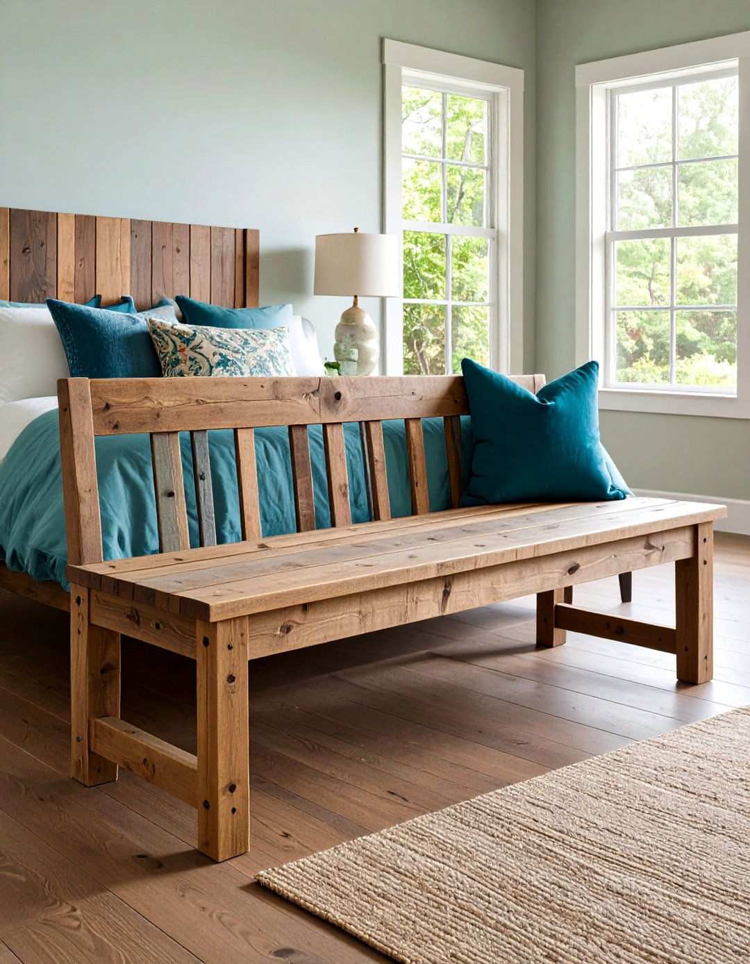Reclaimed Wood Bedroom Bench for Rustic Charm - 20 Bedroom Bench Ideas