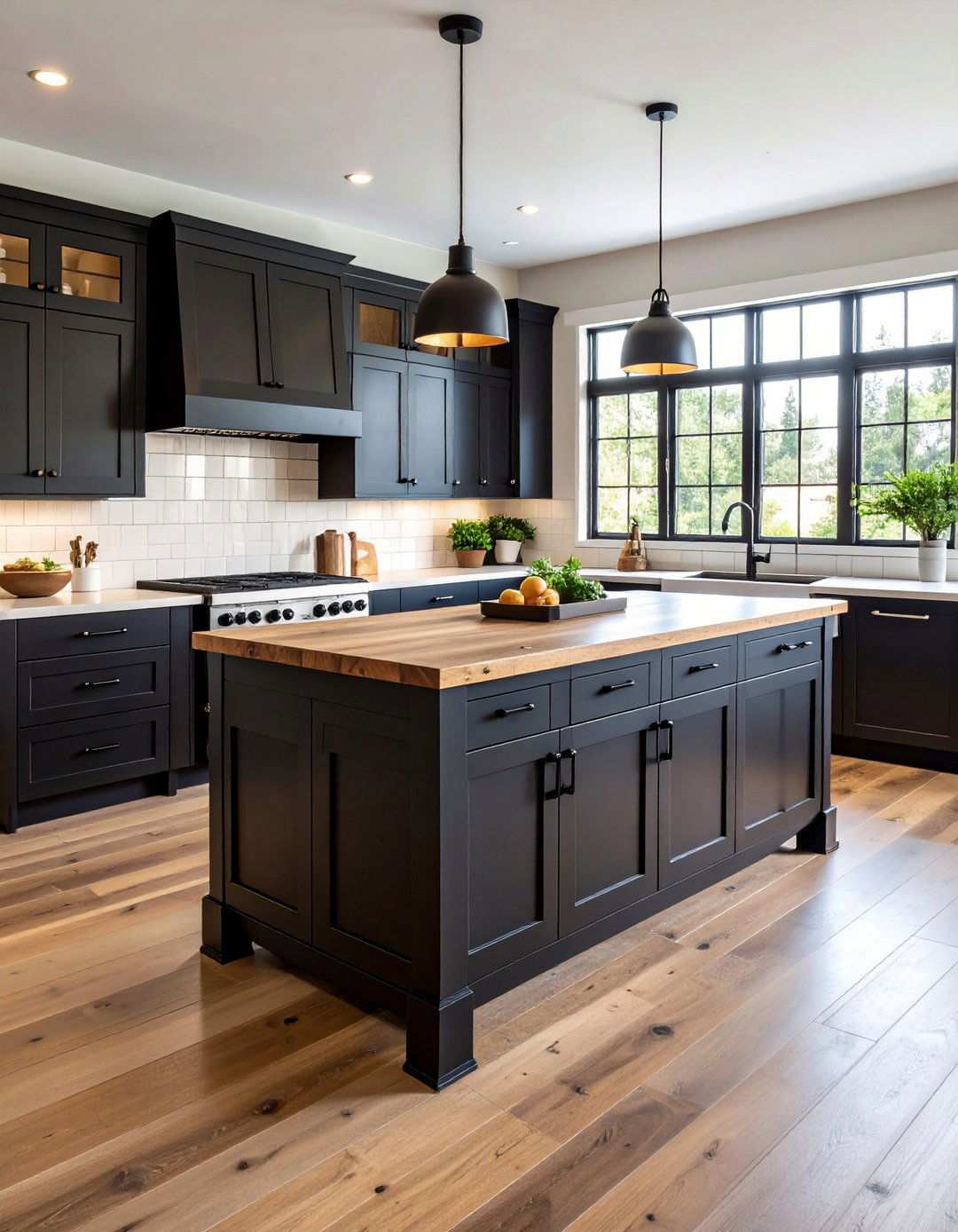 Reclaimed Wood Clad Island Painted Black - 20 Black Kitchen Islands