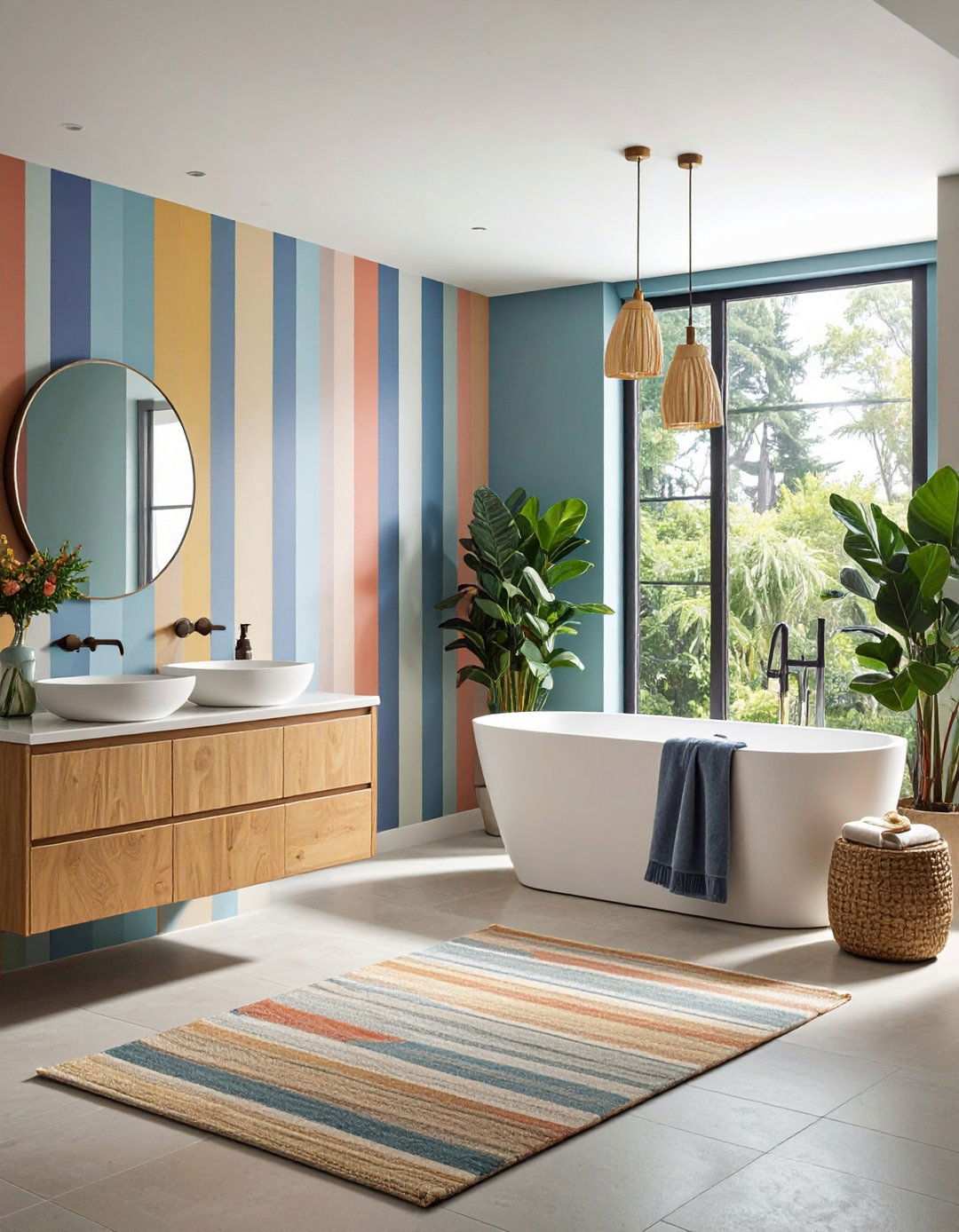 Removable Waterproof Wallpaper Backsplash - 20 Bathroom Backsplash Ideas