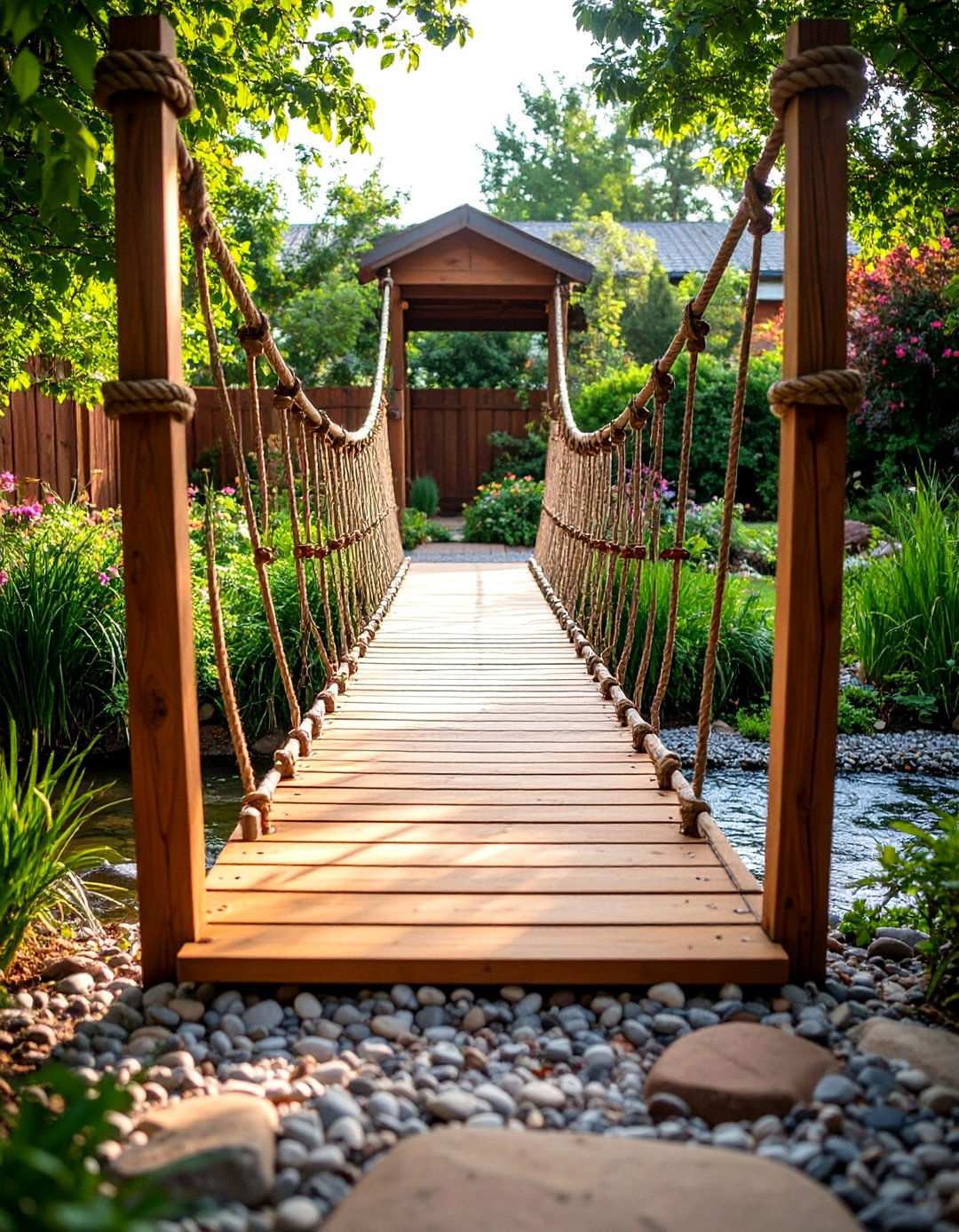 Rope Bridge and Adventure Connection - 20 Backyard Playground Ideas