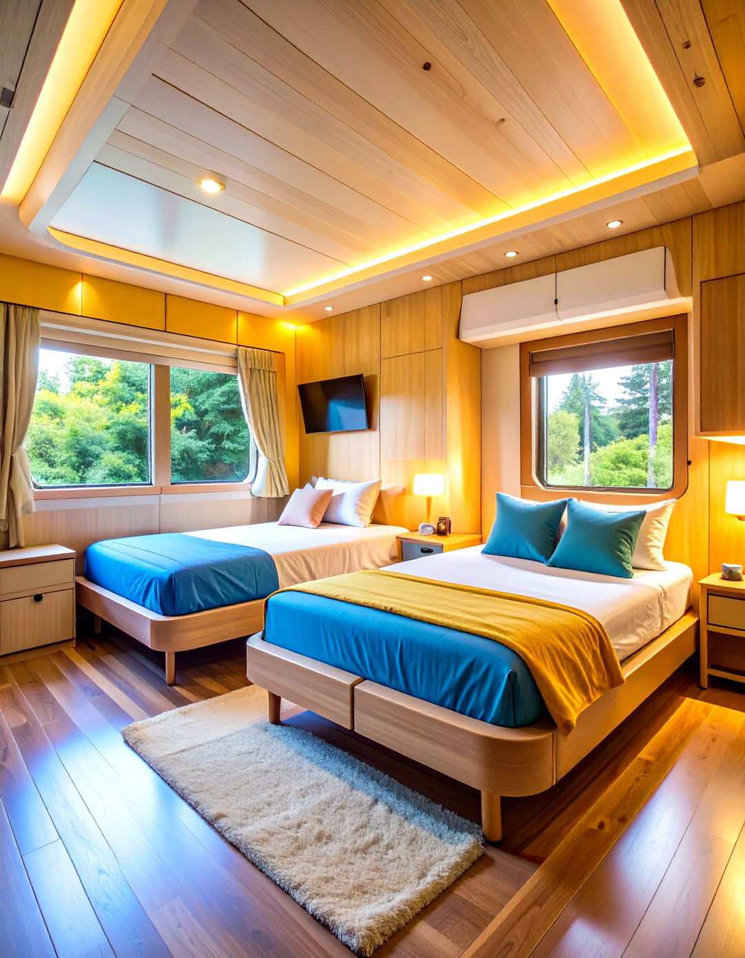 Rotating Bed Systems for Maximum Room Flexibility - 20 2 Beds in One Small Room Ideas