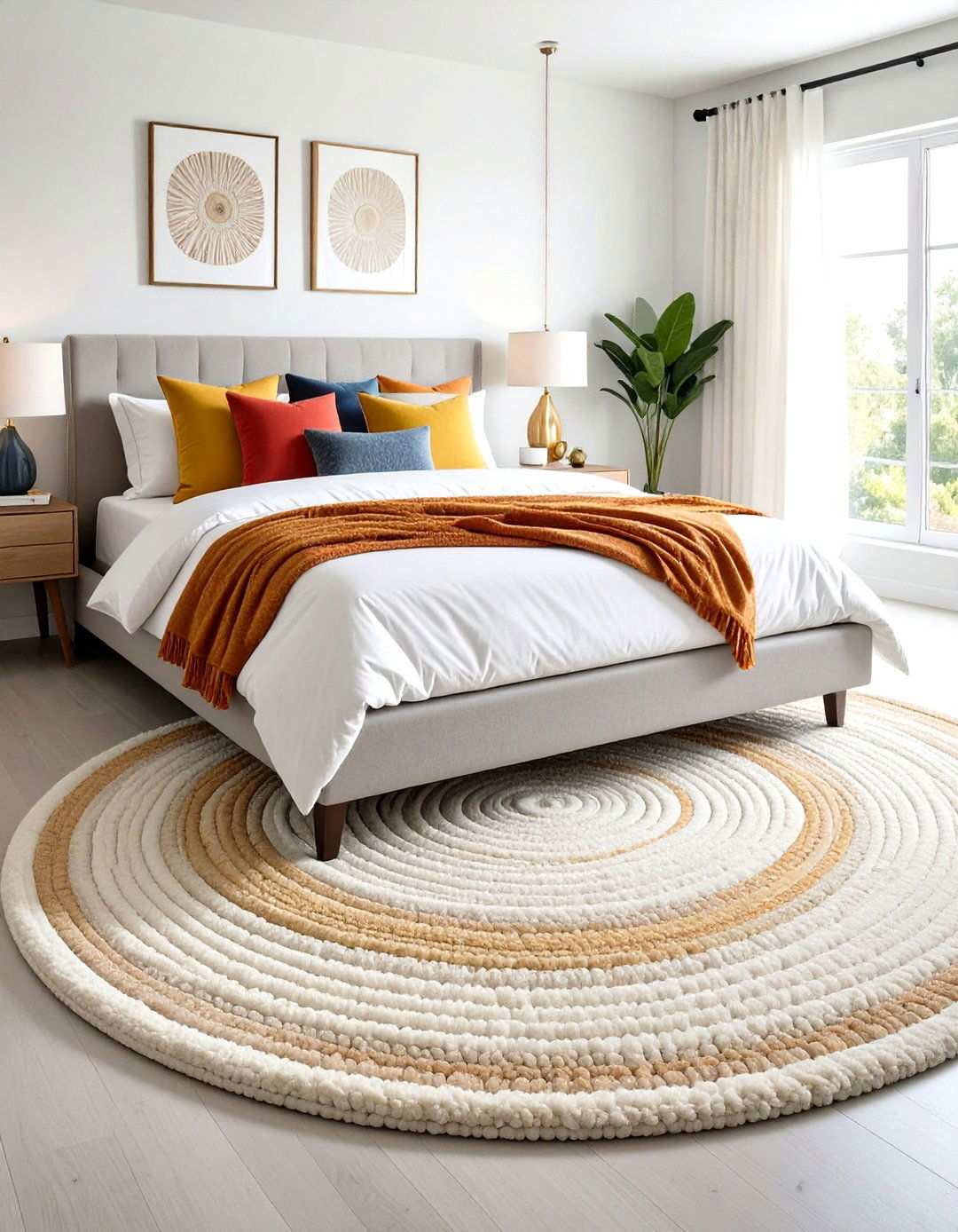 Round Bedroom Rug Innovation - 20 bedroom rug ideas
