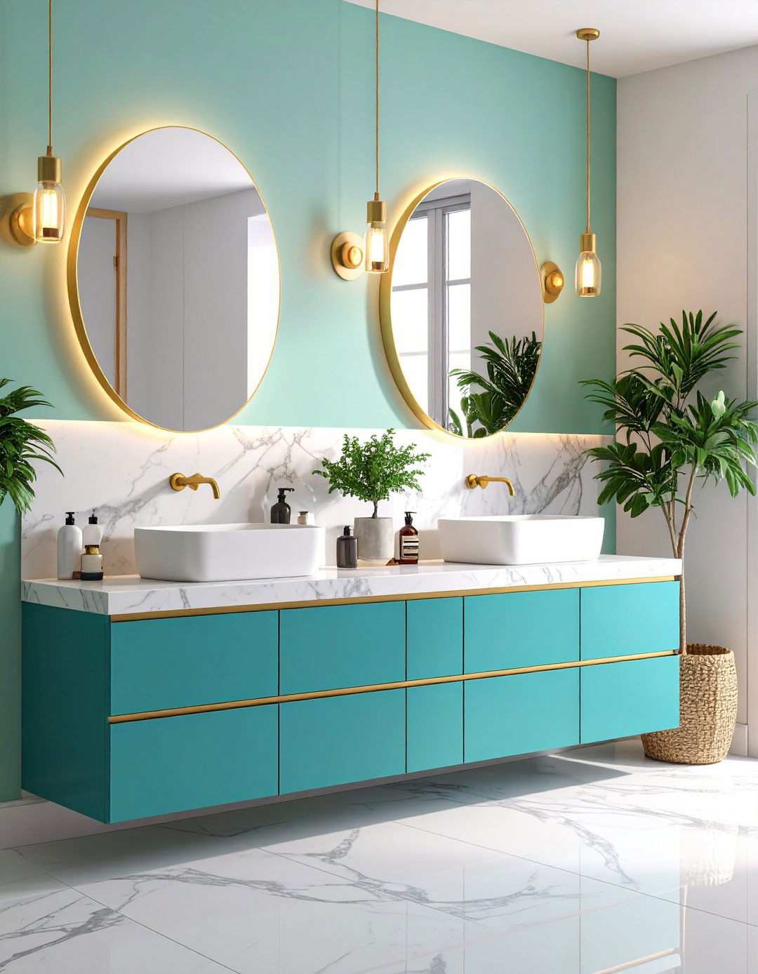 Routine Based Zones Anchor Habits on the Bathroom Counter - 20 Bathroom Counter Organization Ideas