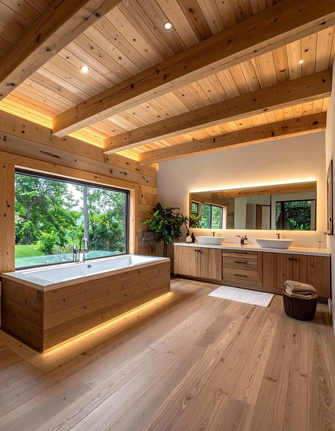 Rustic Exposed Beam Bathroom Ceiling - 20 Bathroom Ceiling Ideas