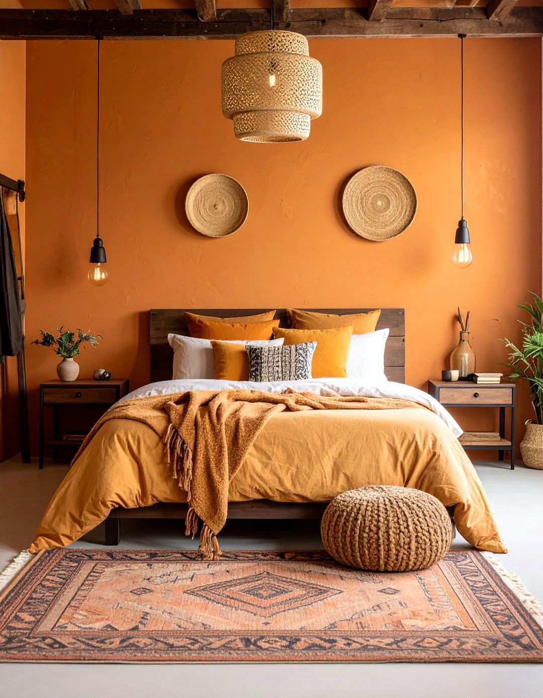 Rustic Terracotta Bedroom Paint Color Adding Earthy Warmth - 20 Bedroom Paint Colors