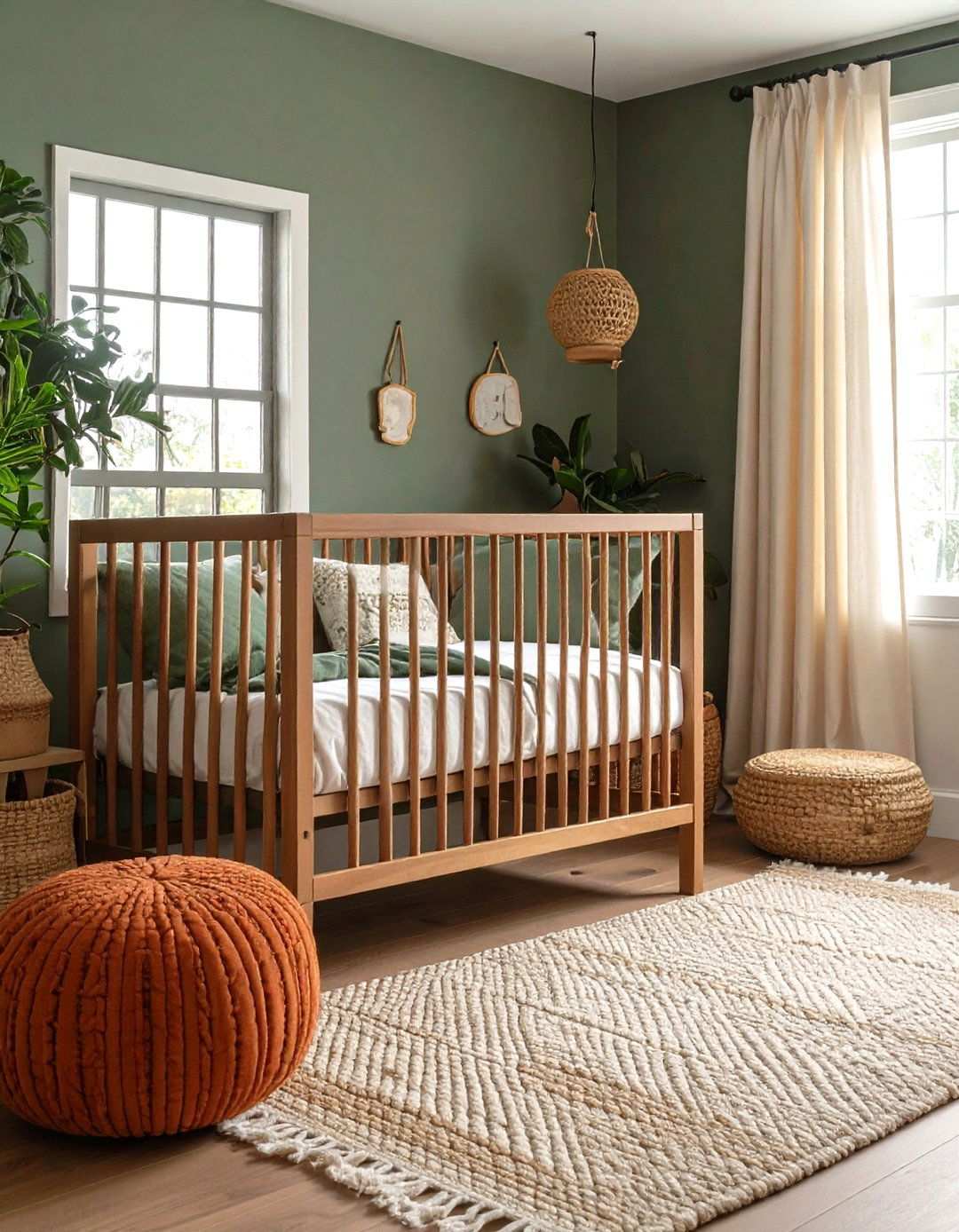 Sage Green and Terracotta Baby Room Oasis - 20 Baby Room Ideas