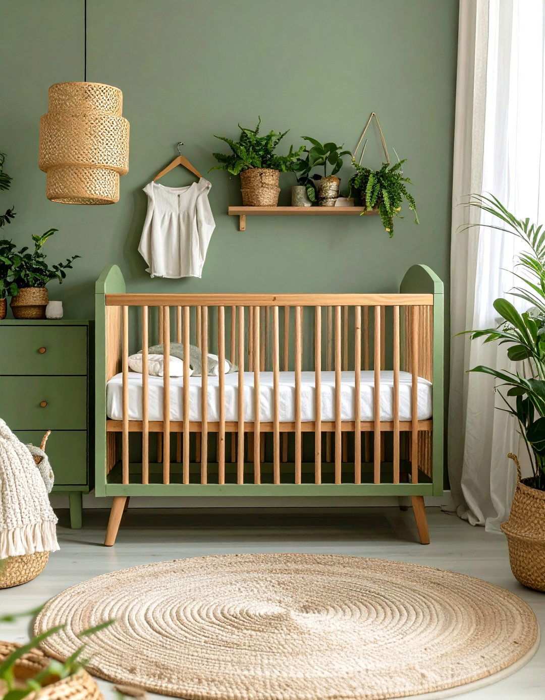 Sage Green Nature Haven Baby Girl Nursery - 20 Baby Girl Nursery Ideas