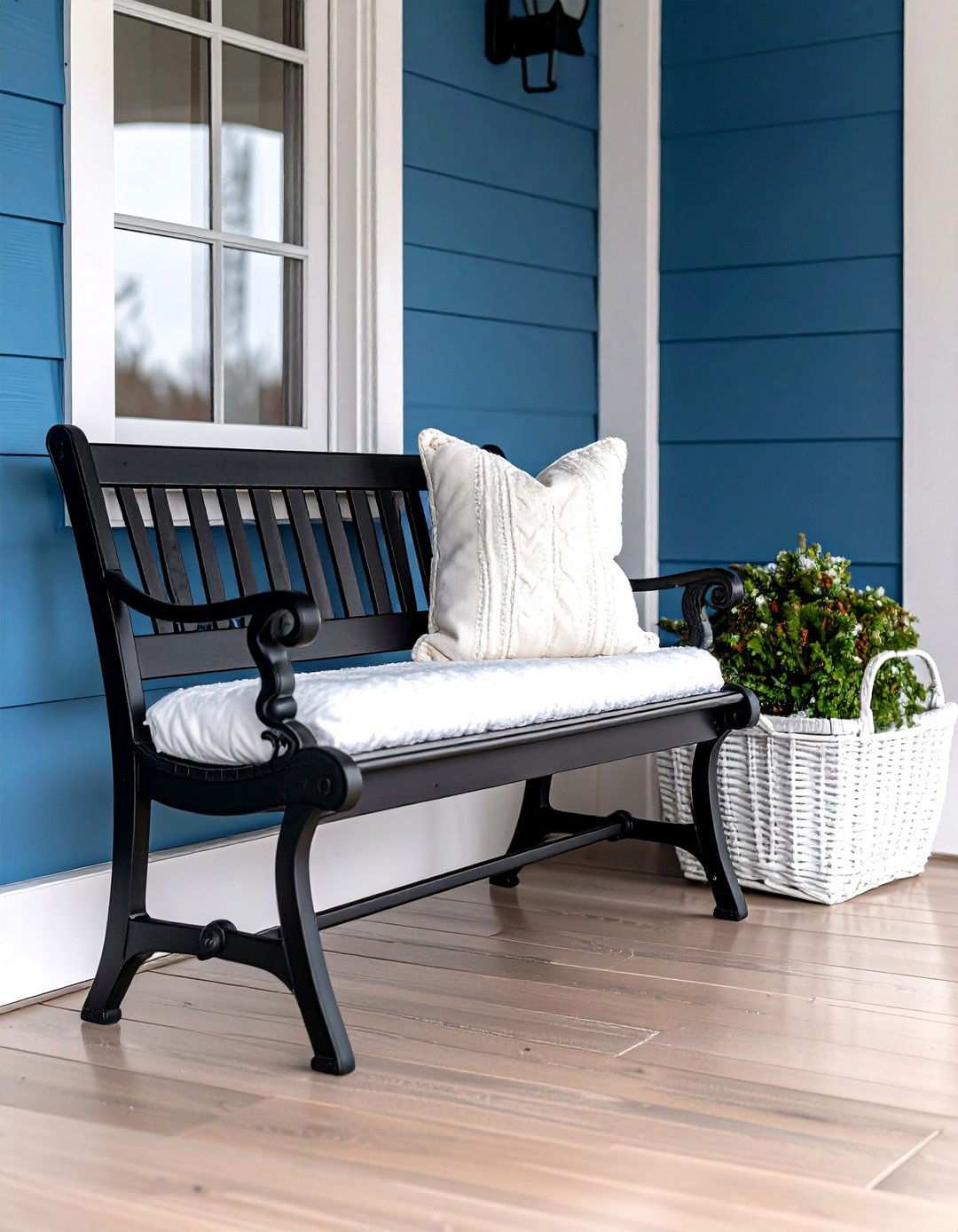 Sculptural Bench as Centerpiece - 20 Black and White Entryway Design Ideas