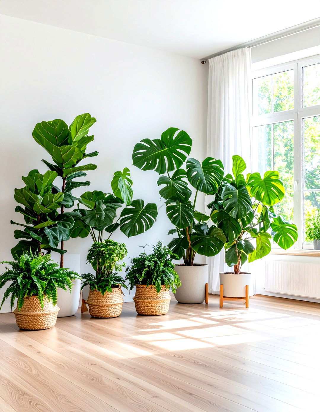 Sculptural Floor Plant Statement Arrangements for Decorating With Plants - 20 Ways Decorating With Plants