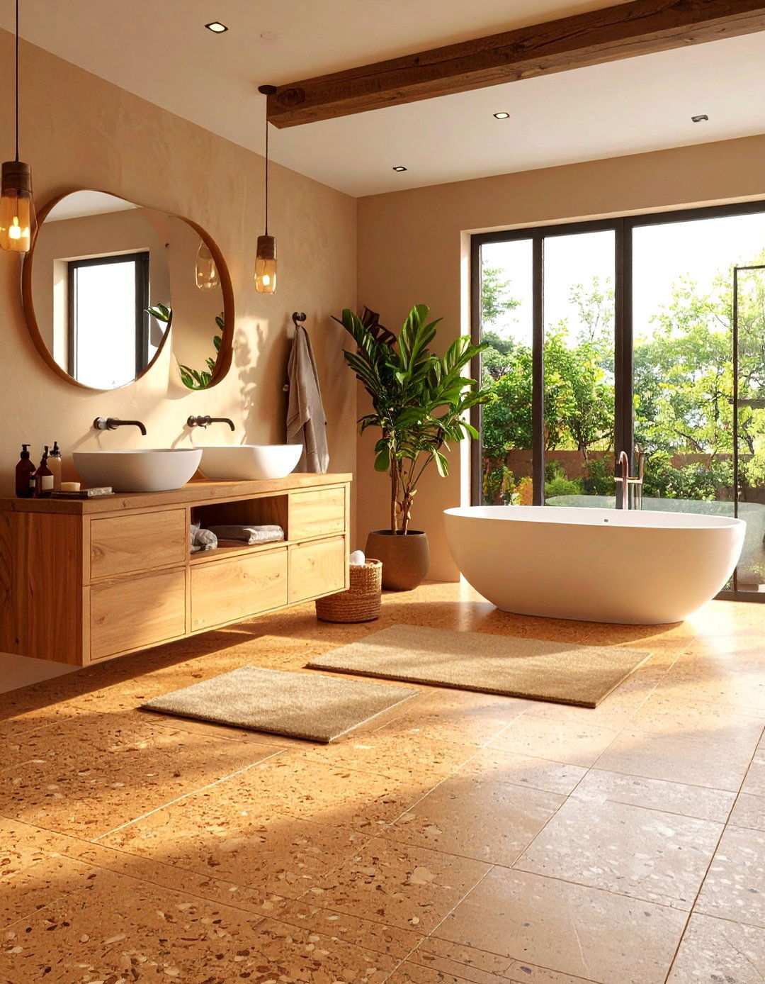 Sealed Cork Bathroom Flooring - 20 Bathroom Flooring Ideas