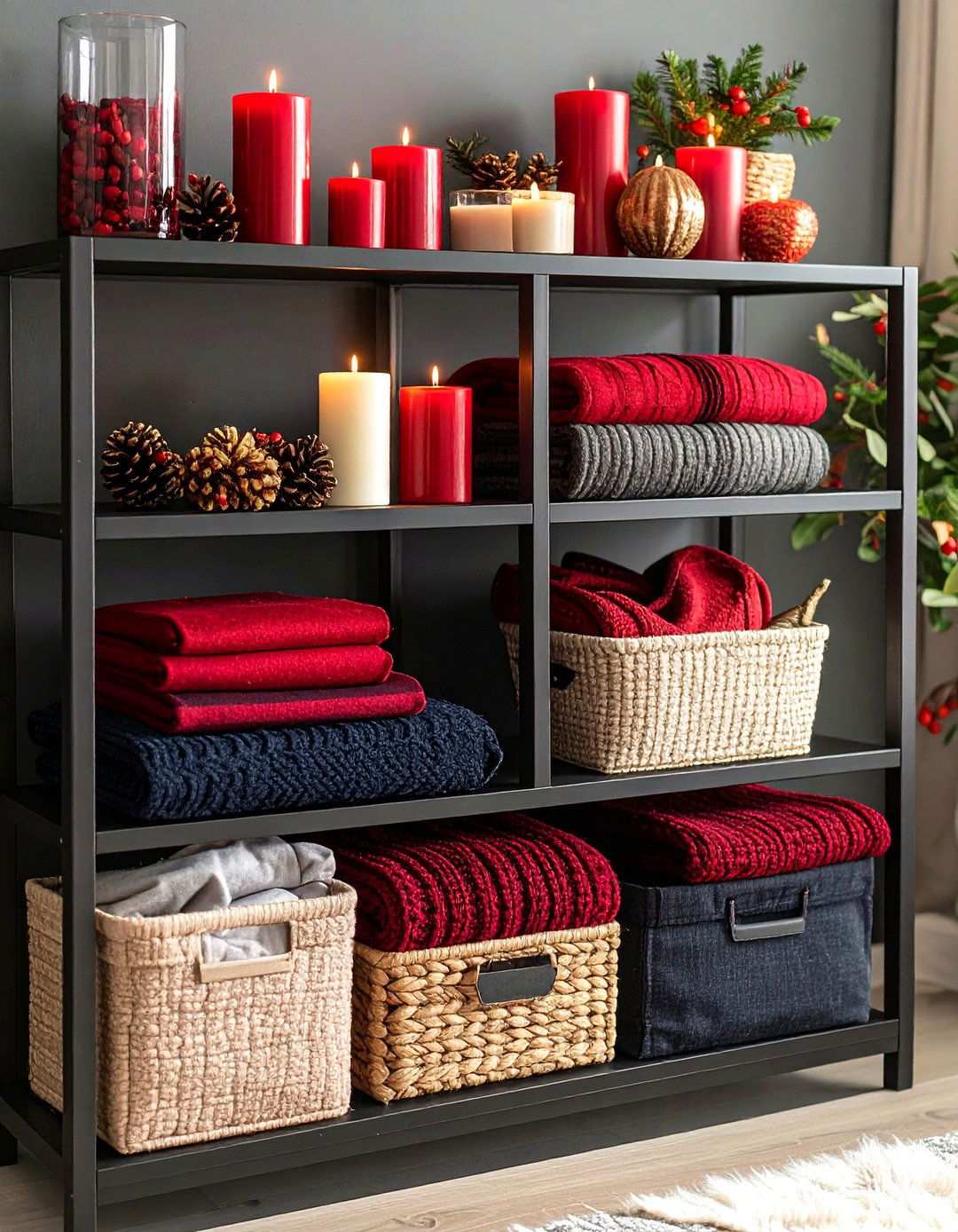 Seasonal Red Accessories for Flexible Style - 20 Black and Red Living Room Ideas