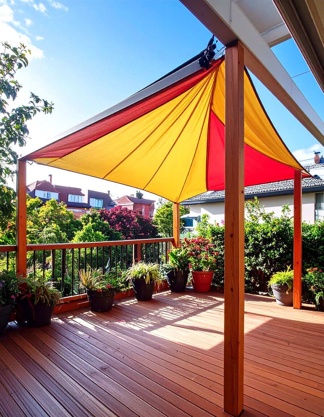 Shade Sails and Retractable Awnings for Dual Function - 20 Balcony Privacy Ideas